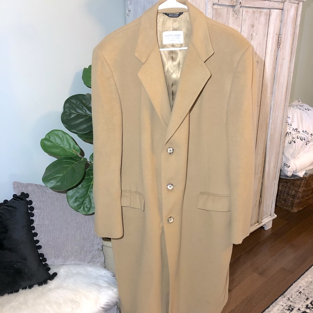 Vintage Men’s camel colored long wool coat